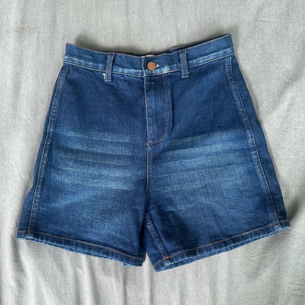 French Connection Dark Blue Jean Shorts size 4